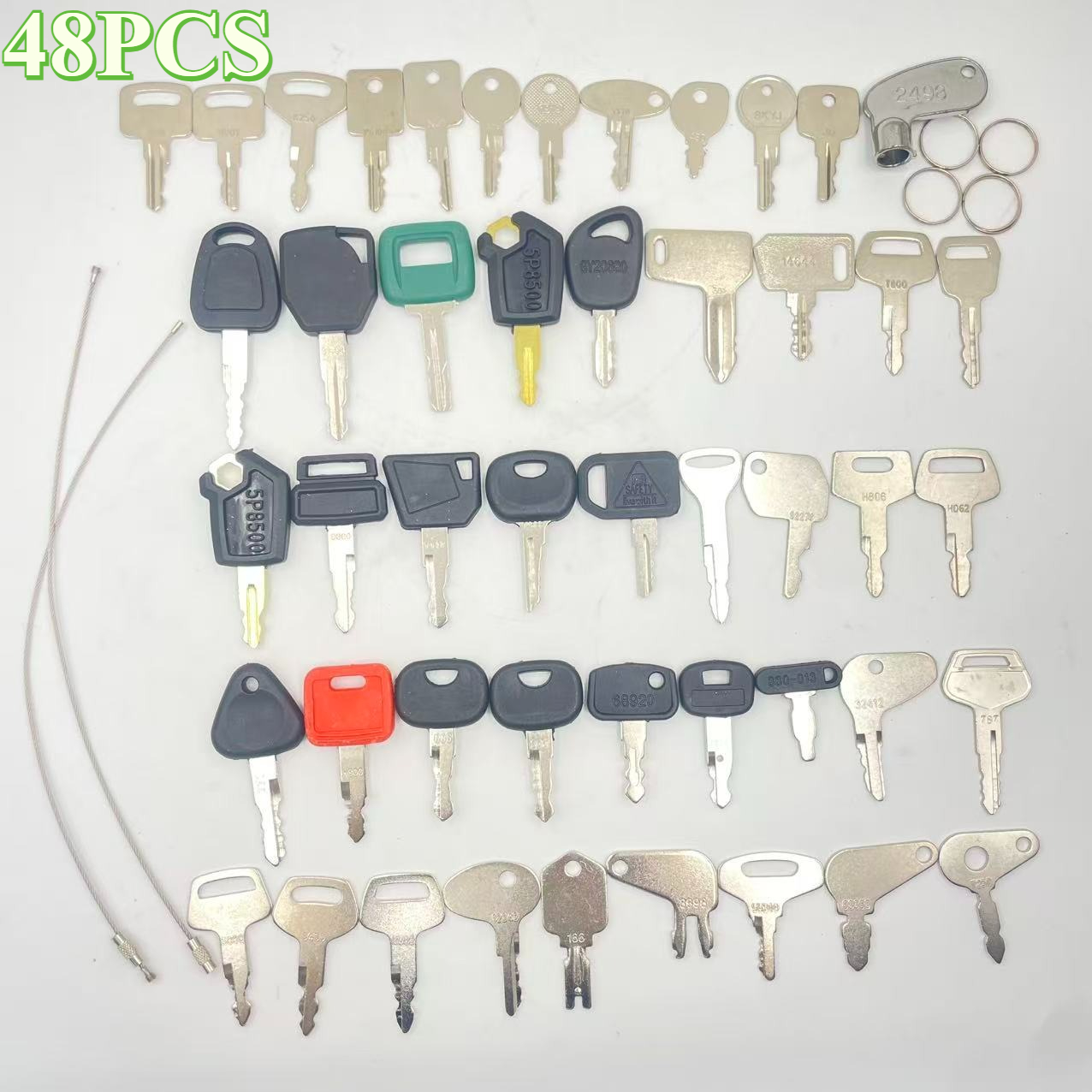 Heavy Equipment Bobcat - 48PCS Heavy Equipment Keys Set For