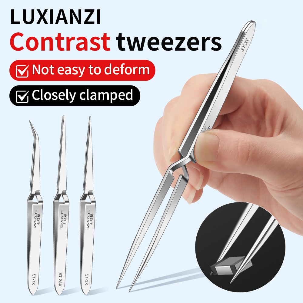 Magnetic Drill Press - LUXIANZI Stainless Steel Reverse Tweezers Anti-Static