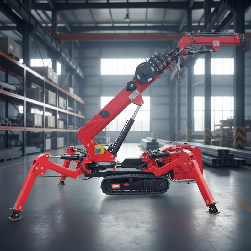 Compact Crawler Boom Lift - 6Ton Hydraulic Telescopic Spider Crane 14m