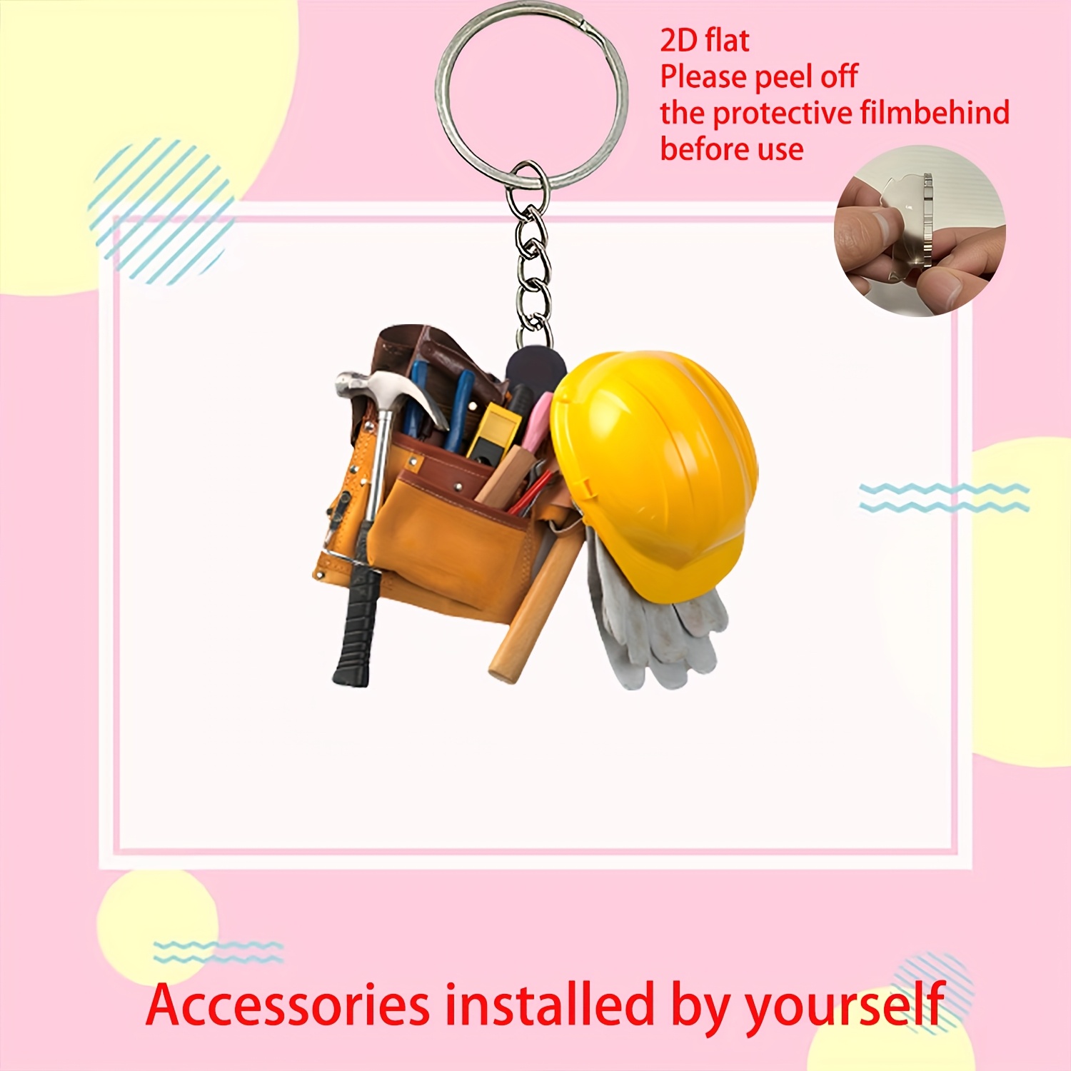 2D Creative Toolkit Keychain A - Heavy Equipment Key Ring 评论和价格