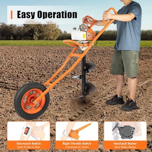 Post Hole Digger, 63CC 3HP 2-S - Post Hole Digger 评论和价格
