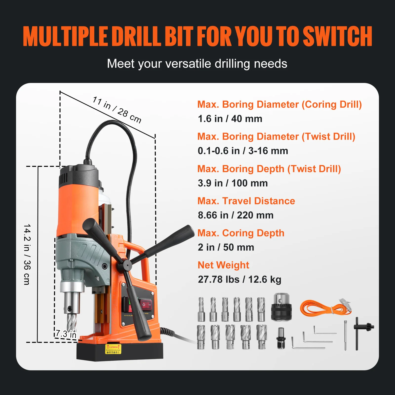 1450W Magnetic Drill 2
