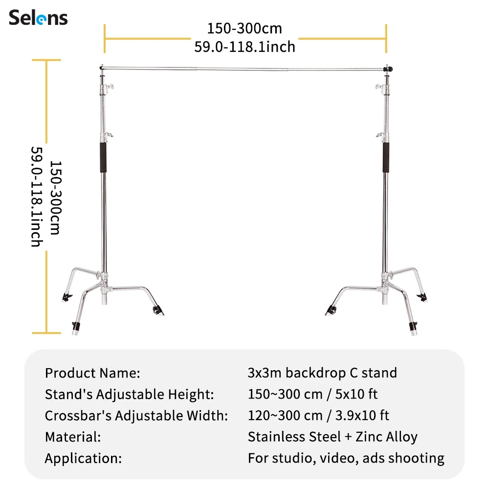 Selens 3x3M Backdrop Stand Kit - Heavy Equipment Background 评论和价格