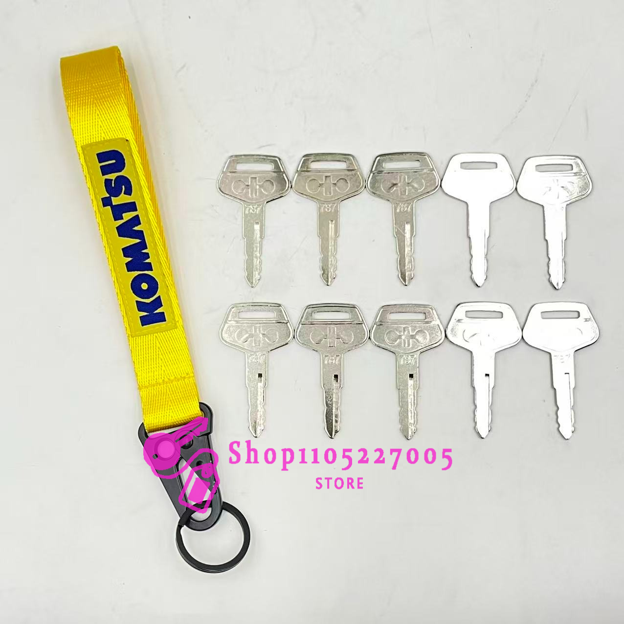 2/5/10PCS 787 Key for Komatsu  - Heavy Equipment Key Ring 评论和价格
