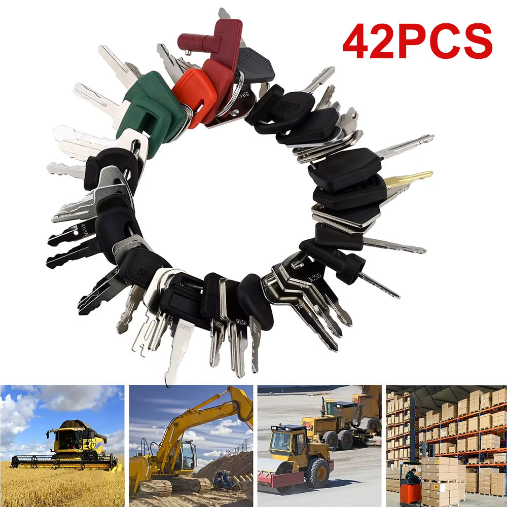 42pcs/18pcs construction machi - Heavy Equipment Key Ring 评论和价格