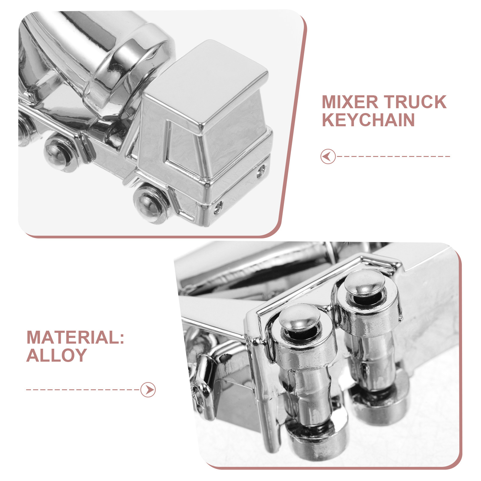 Alloy Mixer Truck Keychain Mix - Heavy Equipment Key Ring 评论和价格
