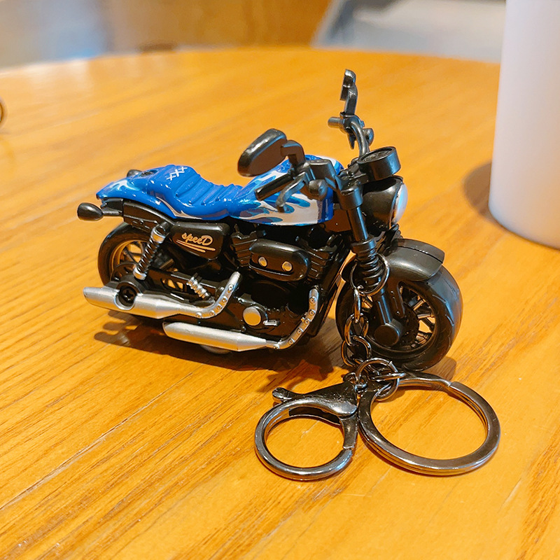 Cartoon Mini Harley Motorcycle - Heavy Equipment Key Ring 评论和价格